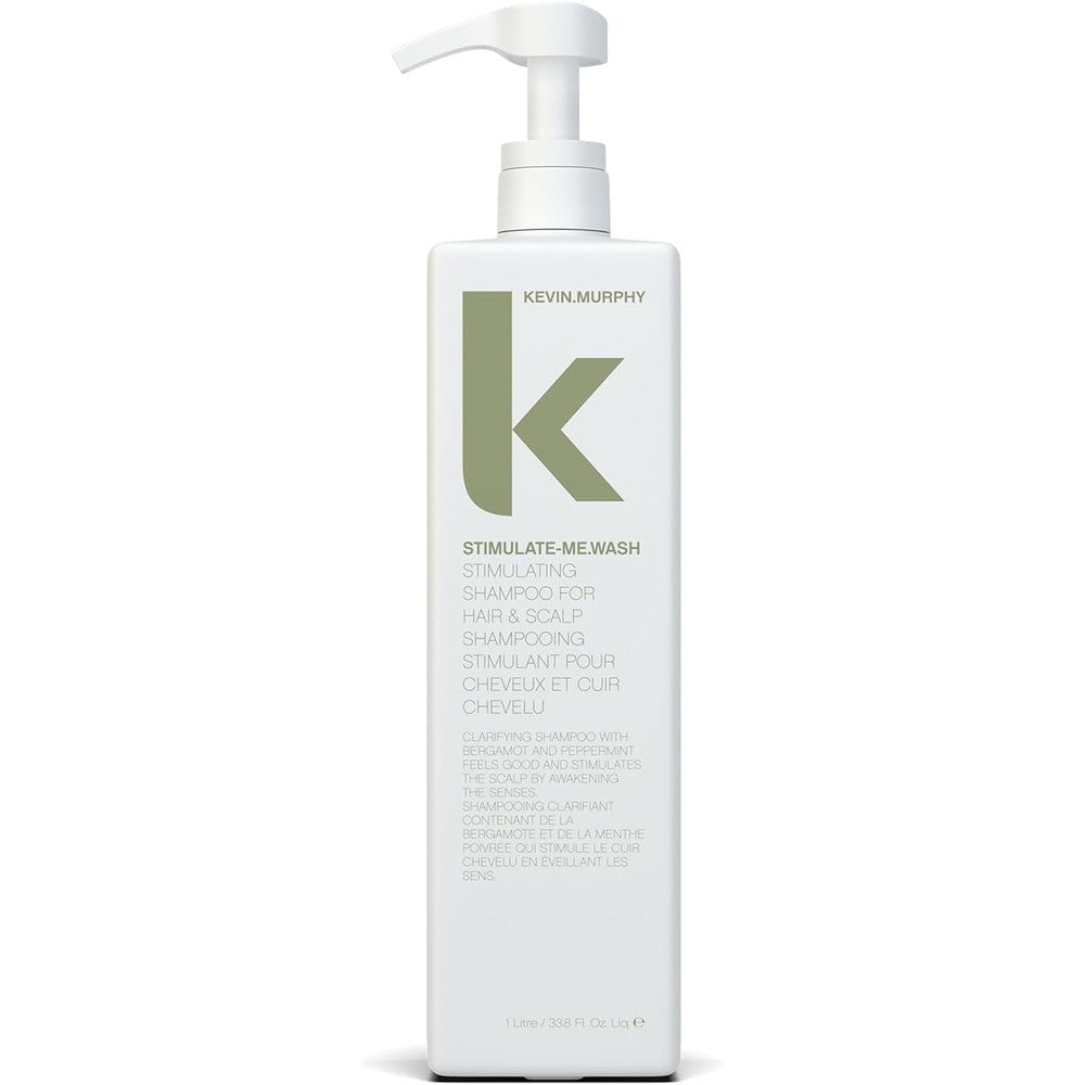 KEVIN.MURPHY STIMULATE-ME.WASH - Clarifying Shampoo for Hair & Scalp - For All Types - Stimulates Hair - Strengthening - Cruelty Free Shampoo - 1 L / 33.8 fl oz