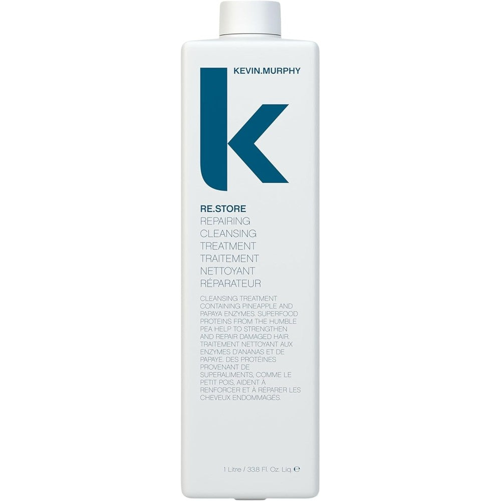 KEVIN.MURPHY RE.STORE - Cleansing Treatment - For Dry, Damaged & Overprocessed Hair - Damaged Hair Repair - With Amino Acids & Fruit Enzymes - Sulphate Free Hair Care - 1000 mL / 33.8 fl oz