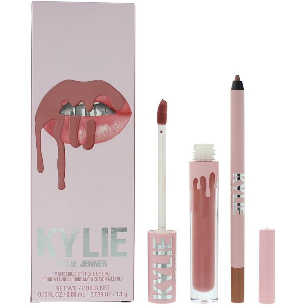 KYLIE Matte Lip Kit 808 Kylie Long lasting Liquid Lipstick With Lip Liner Set