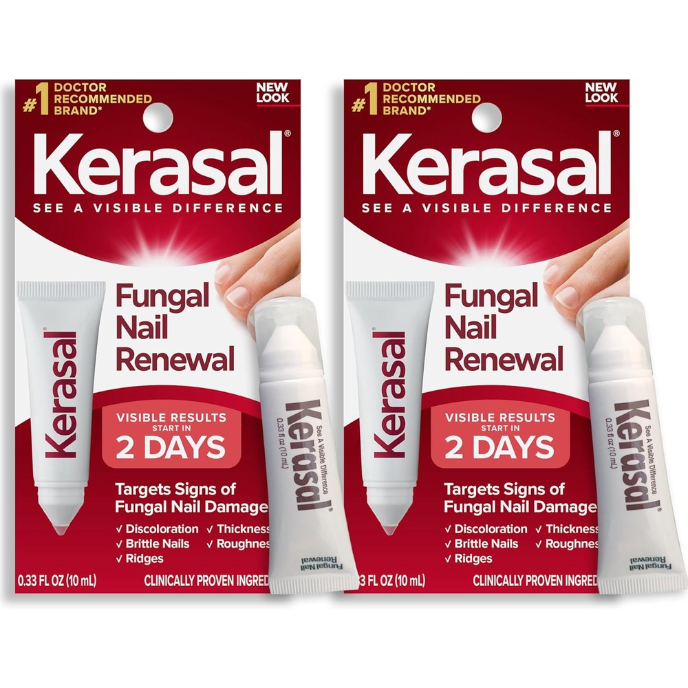 Kerasal Nail Fungus Extra Strength Restorative Nail Repair Twin Pack front packaging