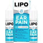 Lipo-Flavonoid Fast Acting Ear Ache Drops with 4 % Lidocaine Maximum Strength For Swimmer's Ear Cold Flu Allergies Safe for Adults & Children Pk2
