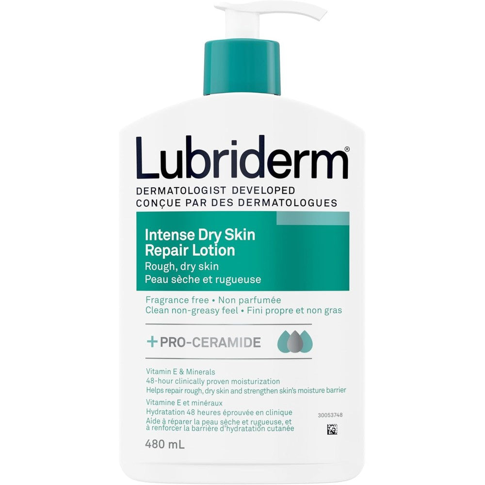 Lubriderm Intense Dry Skin Repair Lotion front bottle view