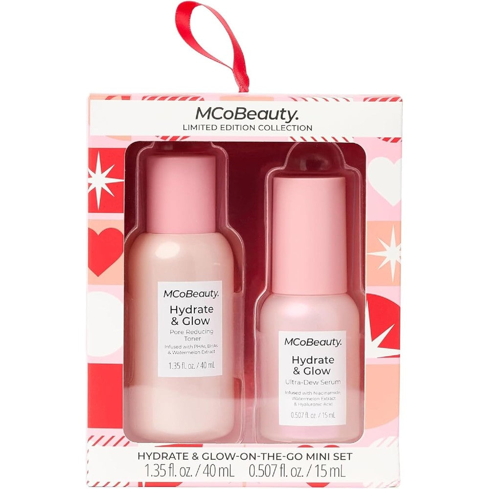MCoBeauty Hydrate and Glow On The Go Mini Gift Set front packaging view