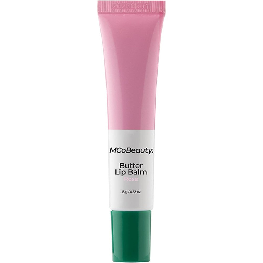 MCoBeauty Luscious Butter Lip Balm Rose front view tinted lip treatment
