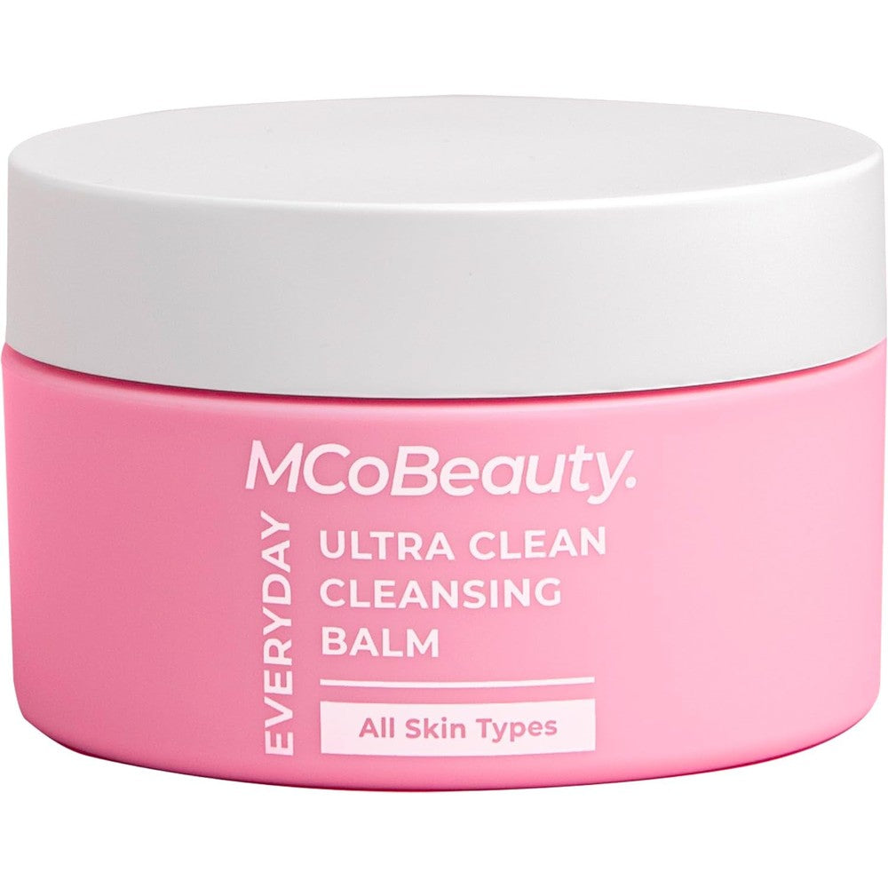 MCoBeauty Everyday Ultra Clean Cleansing Balm front view pink jar