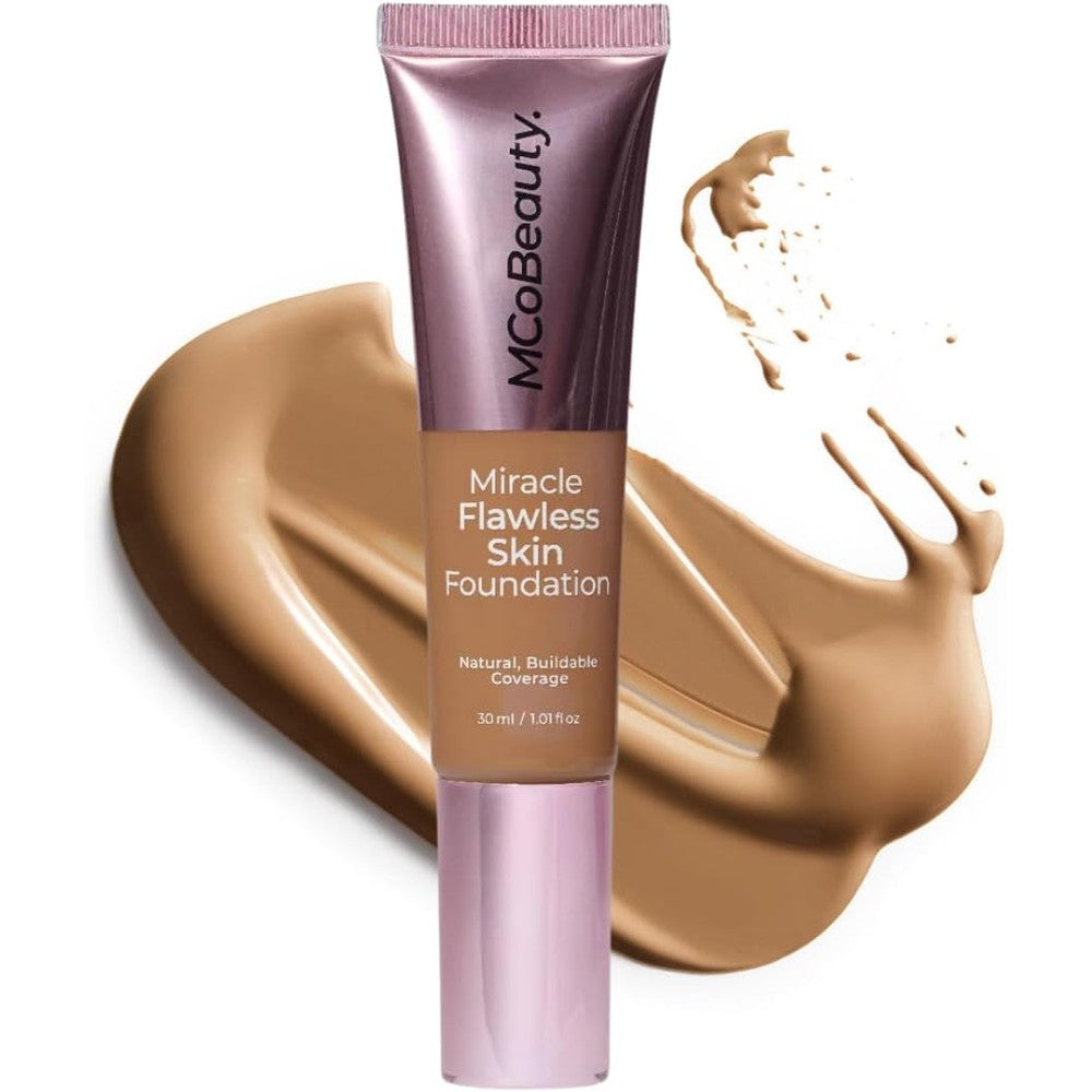 MCoBeauty Miracle Flawless Skin Liquid Foundation Natural Bronze front view bottle