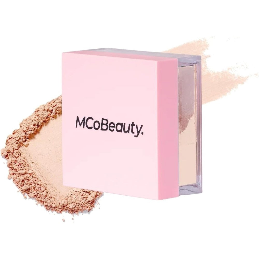 MCoBeauty Loose Powder Cool And Set Light front packaging view matte setting powder