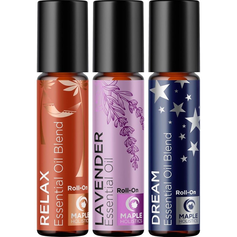 Roll on Essential Oils for Sleep - Aromatherapy Essential Oils Sets Variety Pack with Lavender Relax and Dream Sleep Essential Oil Roll Ons - Fun & Cute Wellness Gift for Young Women Teens & Girls