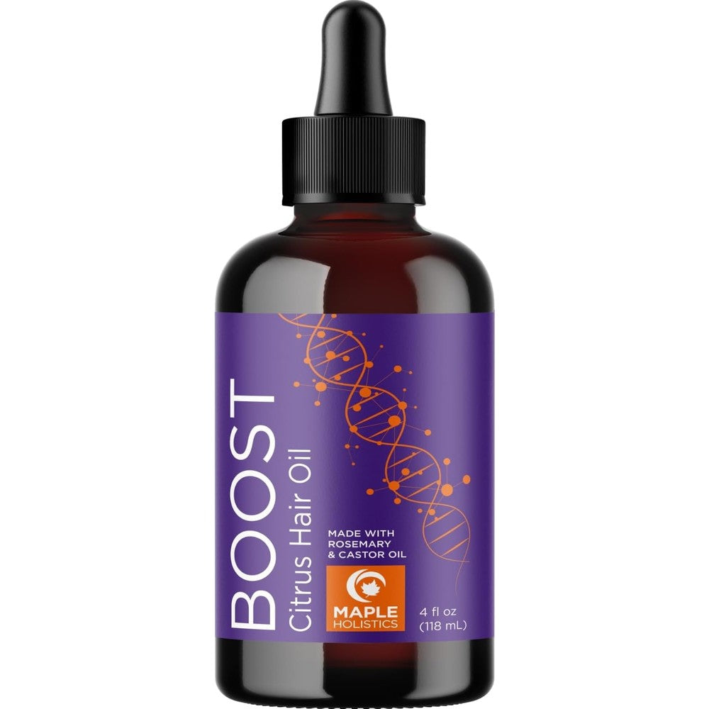 Volumizing Rosemary Hair Oil Serum - Moisturizing Scalp and Hair Oil for Men & Women Infused with Amla Black Castor Pumpkin Argan & Jojoba - Lightweight Hydrating Vegan & Color Safe (Citrus Scent)