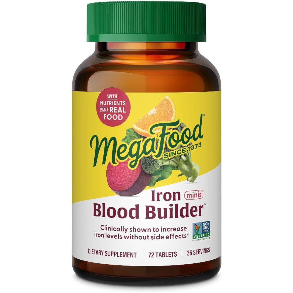 MegaFood Blood Builder front view bottle packaging energy support