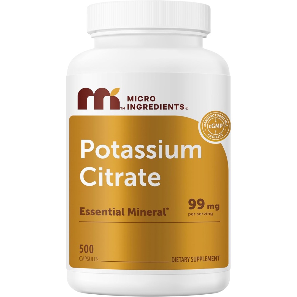 Micro Ingredients potassium citrate 99 mg front view packaging