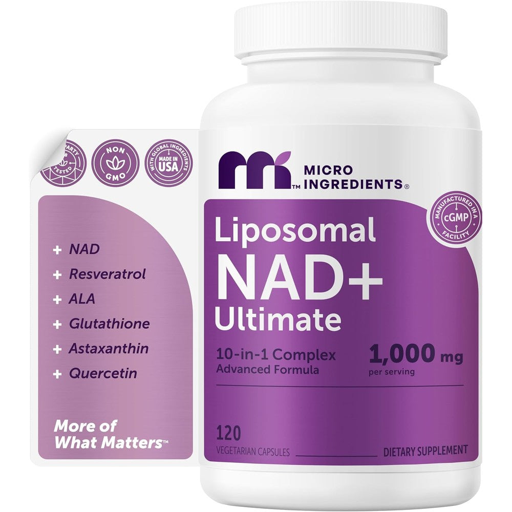 Micro Ingredients Liposomal NAD+ Ultimate Complex front view supplement bottle