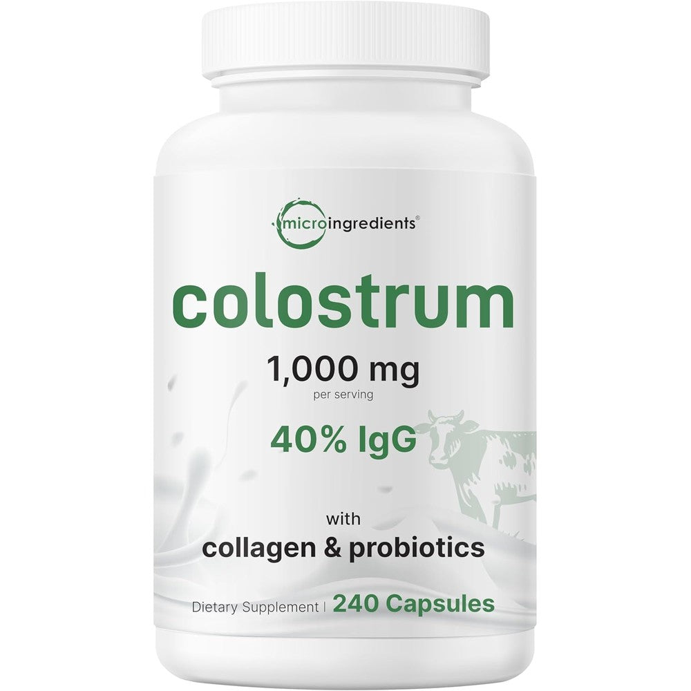 Micro Ingredients bovine colostrum front view bottle package