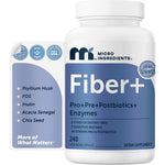 Micro Ingredients Fiber Plus 240 Vegetarian Capsules front view dietary supplement