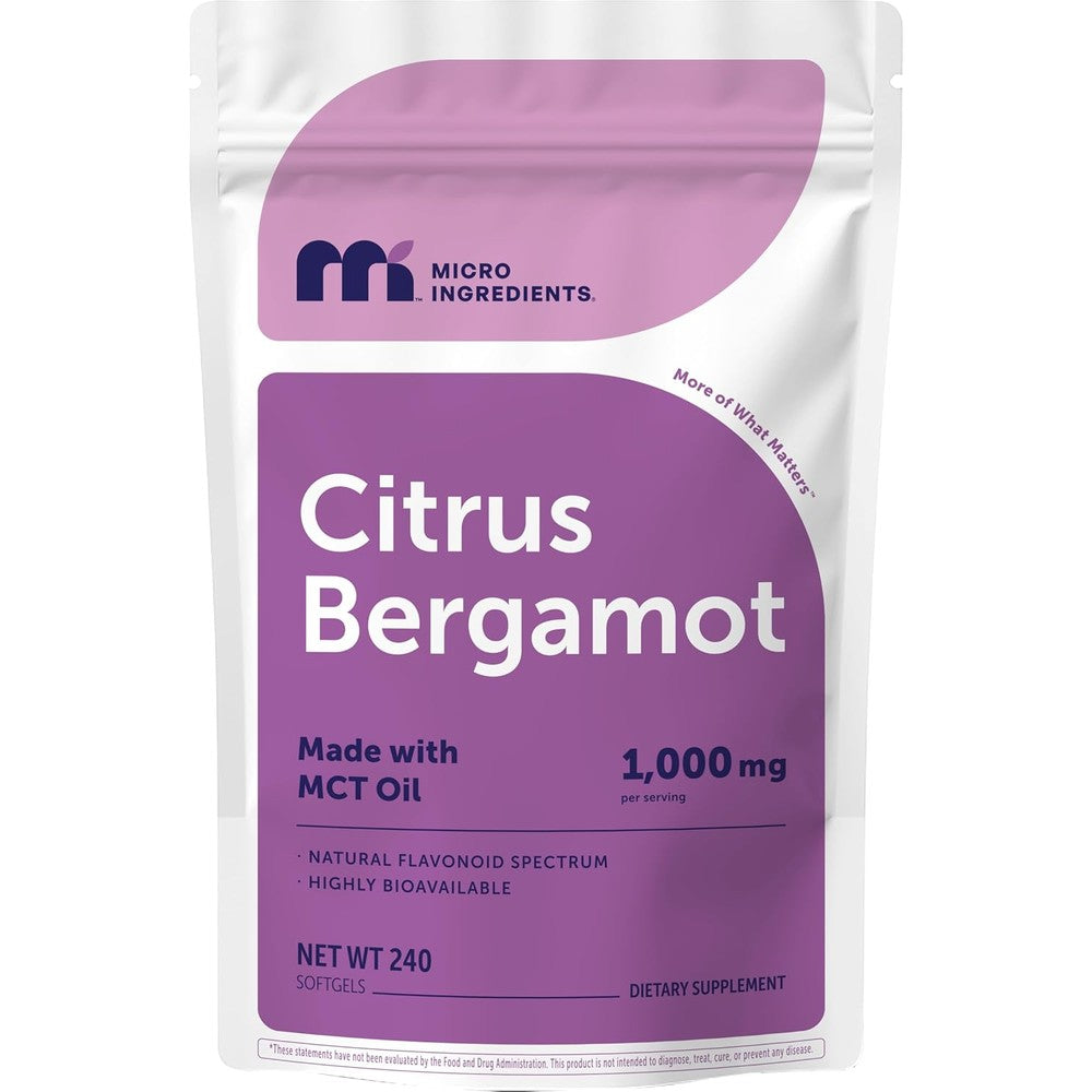 Micro Ingredients citrus bergamot front pouch view