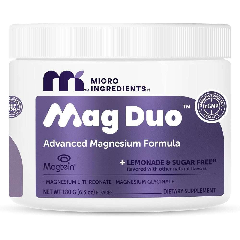 Micro Ingredients Mag Duo magnesium powder front view jar