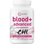 Micro Ingredients Blood Advanced Iron Supplement bottle front view