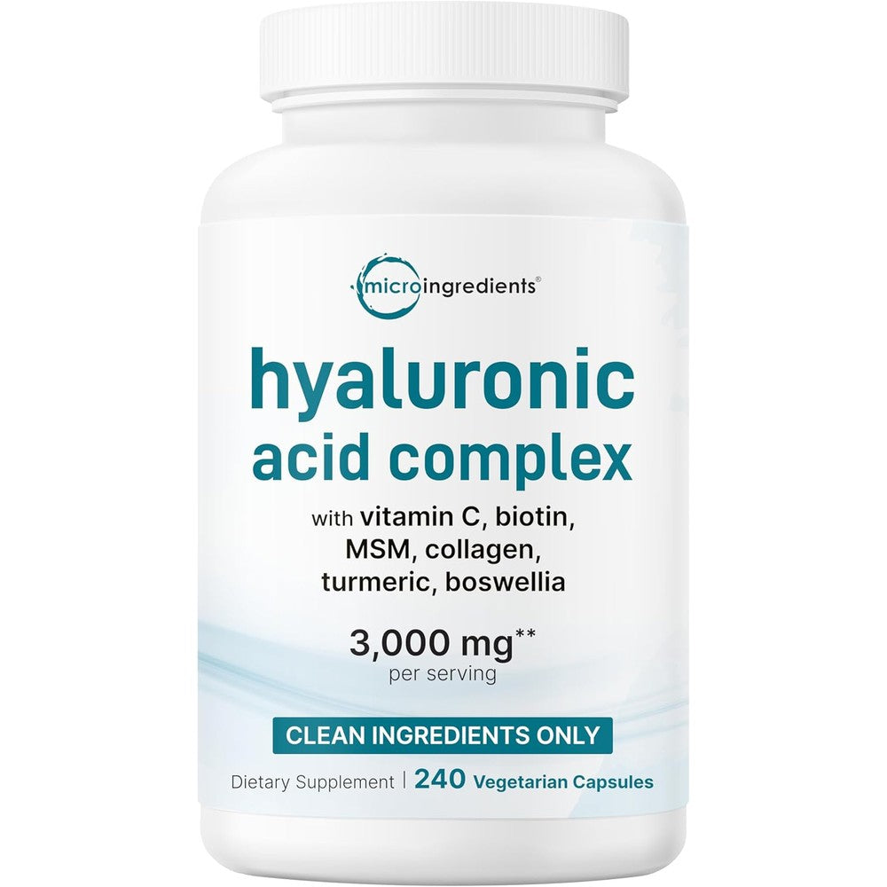 Micro Ingredients Hyaluronic Acid Complex front view bottle
