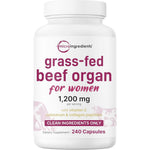 Micro Ingredients grass-fed beef organ supplement front view bottle