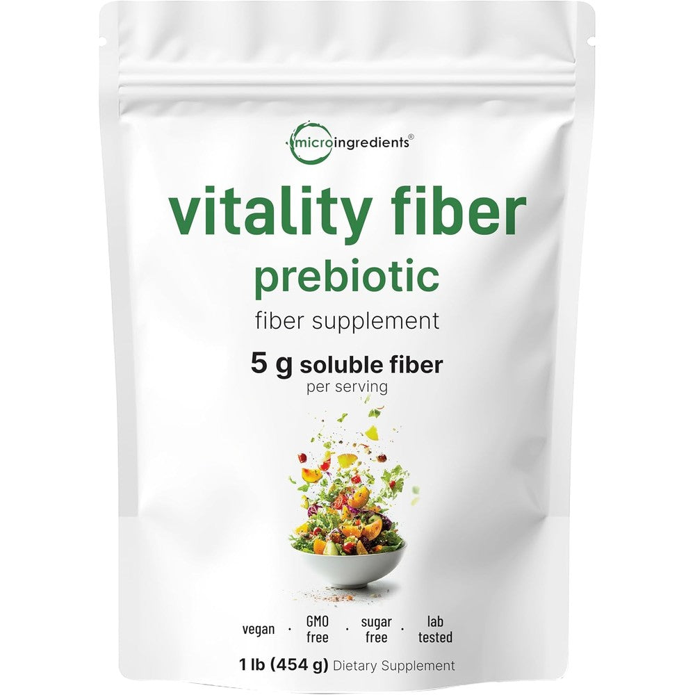 Micro Ingredients vitality prebiotic fiber powder front view pouch supplement