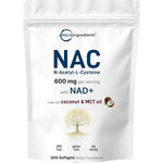 Micro Ingredients NAC Supplement 300 Softgels front view bottle
