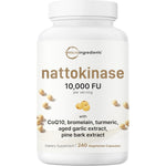 Micro Ingredients Nattokinase 10000 FU front bottle view cardiovascular supplement