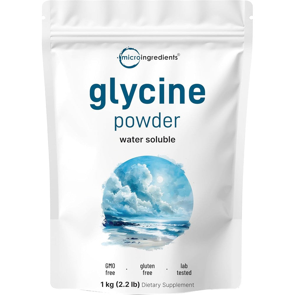 Micro Ingredients Glycine Powder front view packaging pouch