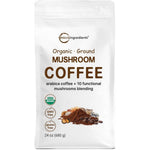 Micro Ingredients organic 10 in 1 ground mushroom coffee front view pouch