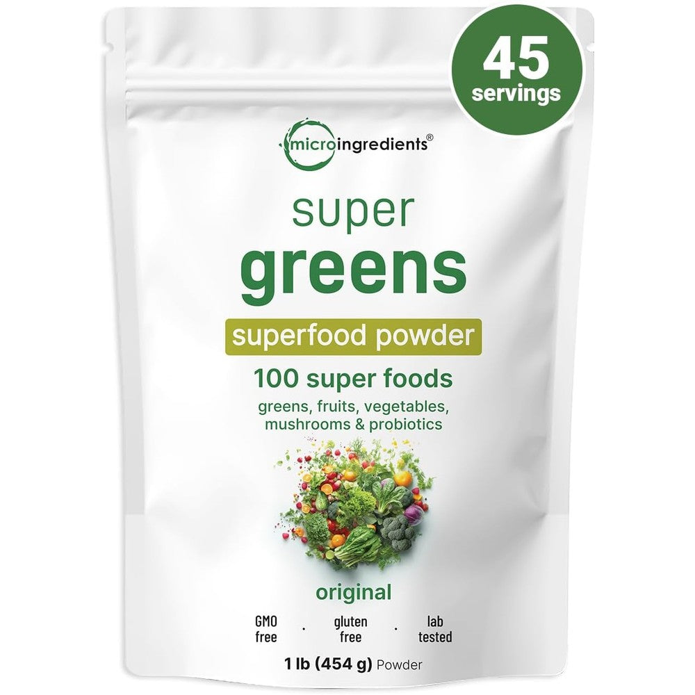 Micro Ingredients super greens powder front view packaging pouch