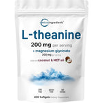 Micro Ingredients L-Theanine with Magnesium Glycinate softgels front package view
