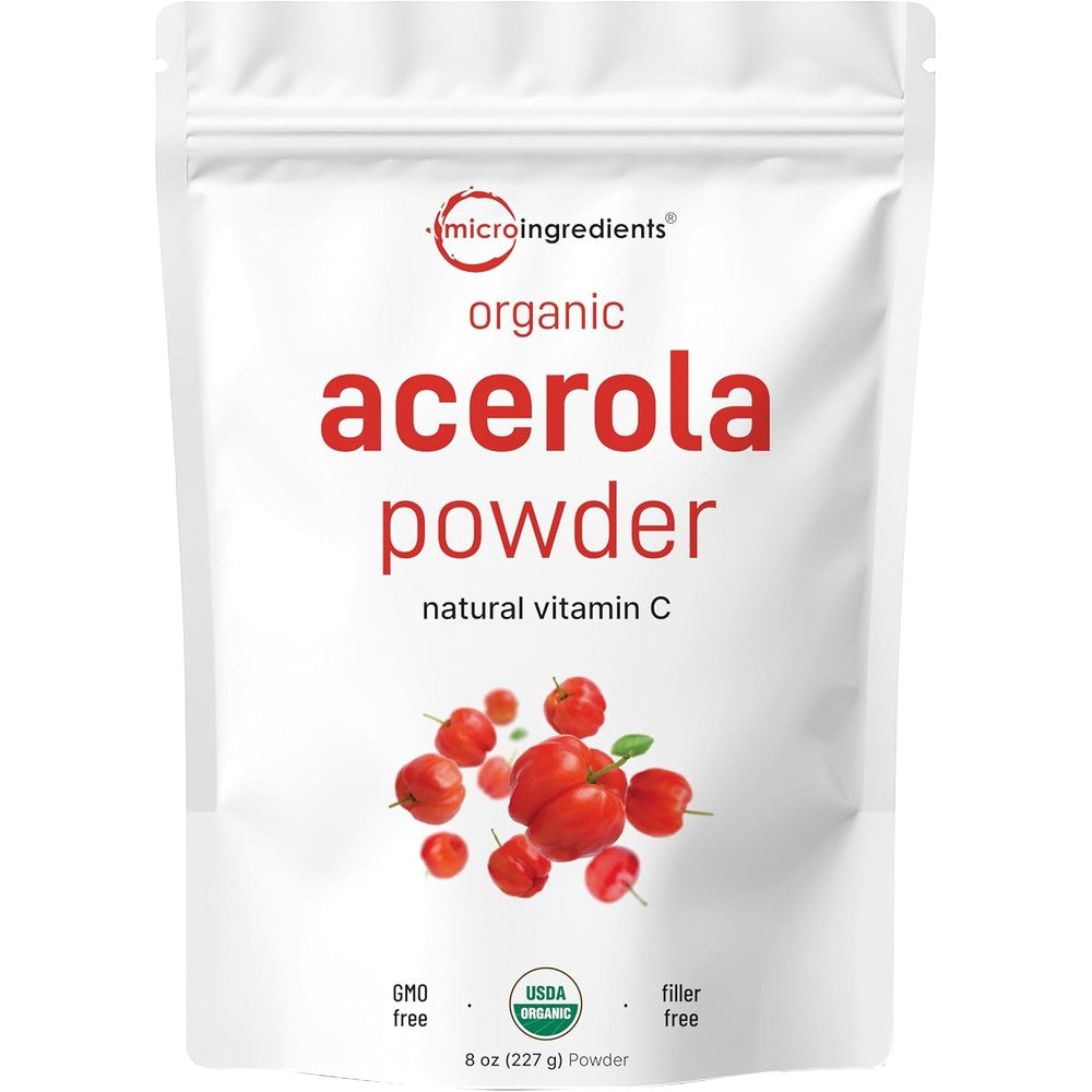 Micro Ingredients Organic Acerola Powder front view superfood supplement