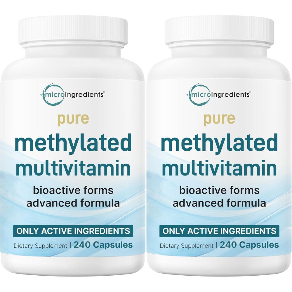 Micro Ingredients pure methylated multivitamin front view bottle packaging