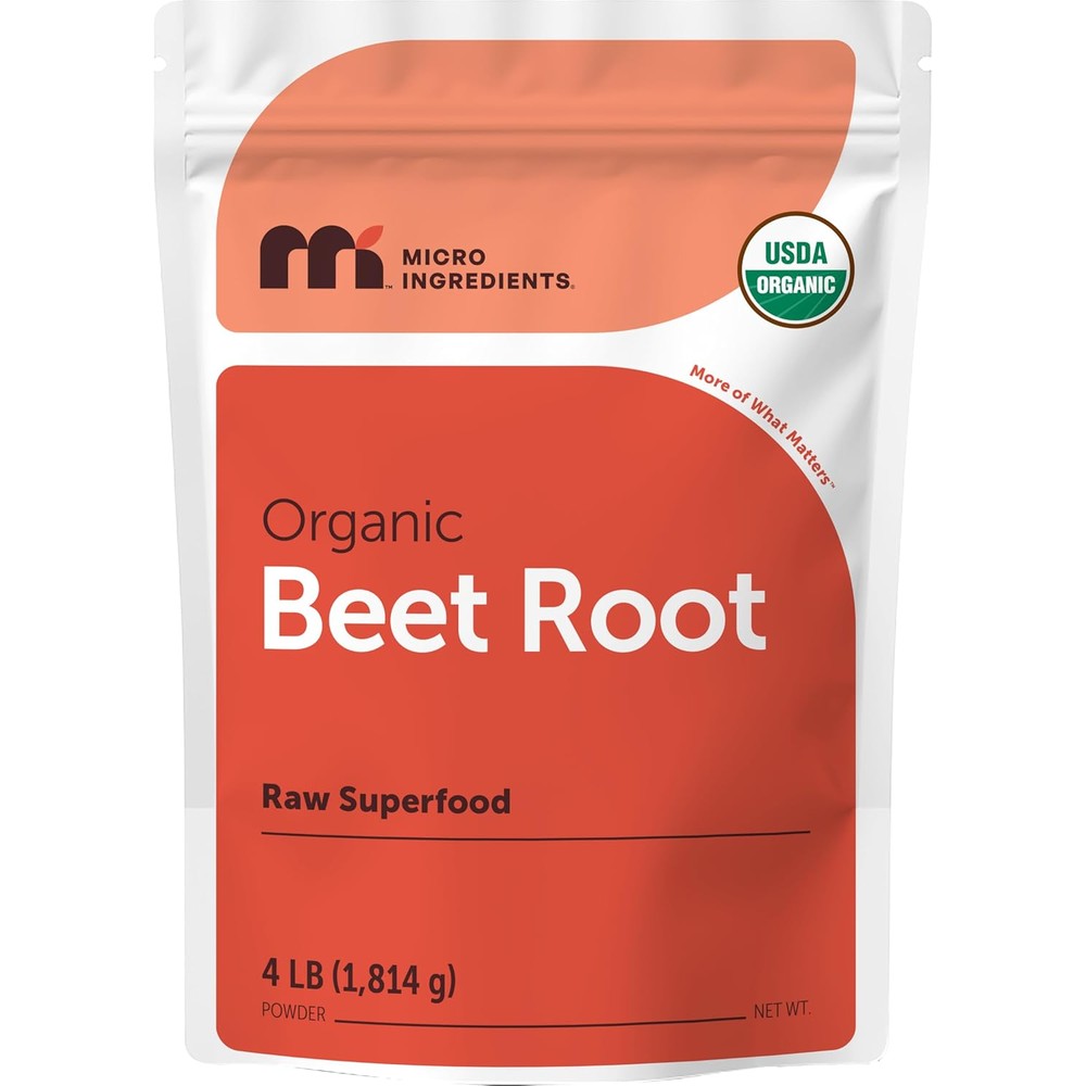 Micro Ingredients organic beet root powder front view bottle