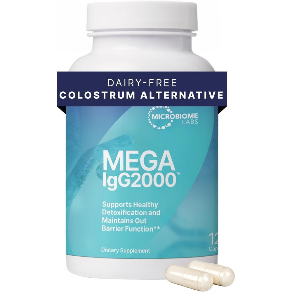 Microbiome Labs Mega IgG2000 Capsules front view authentic gut health supplement India