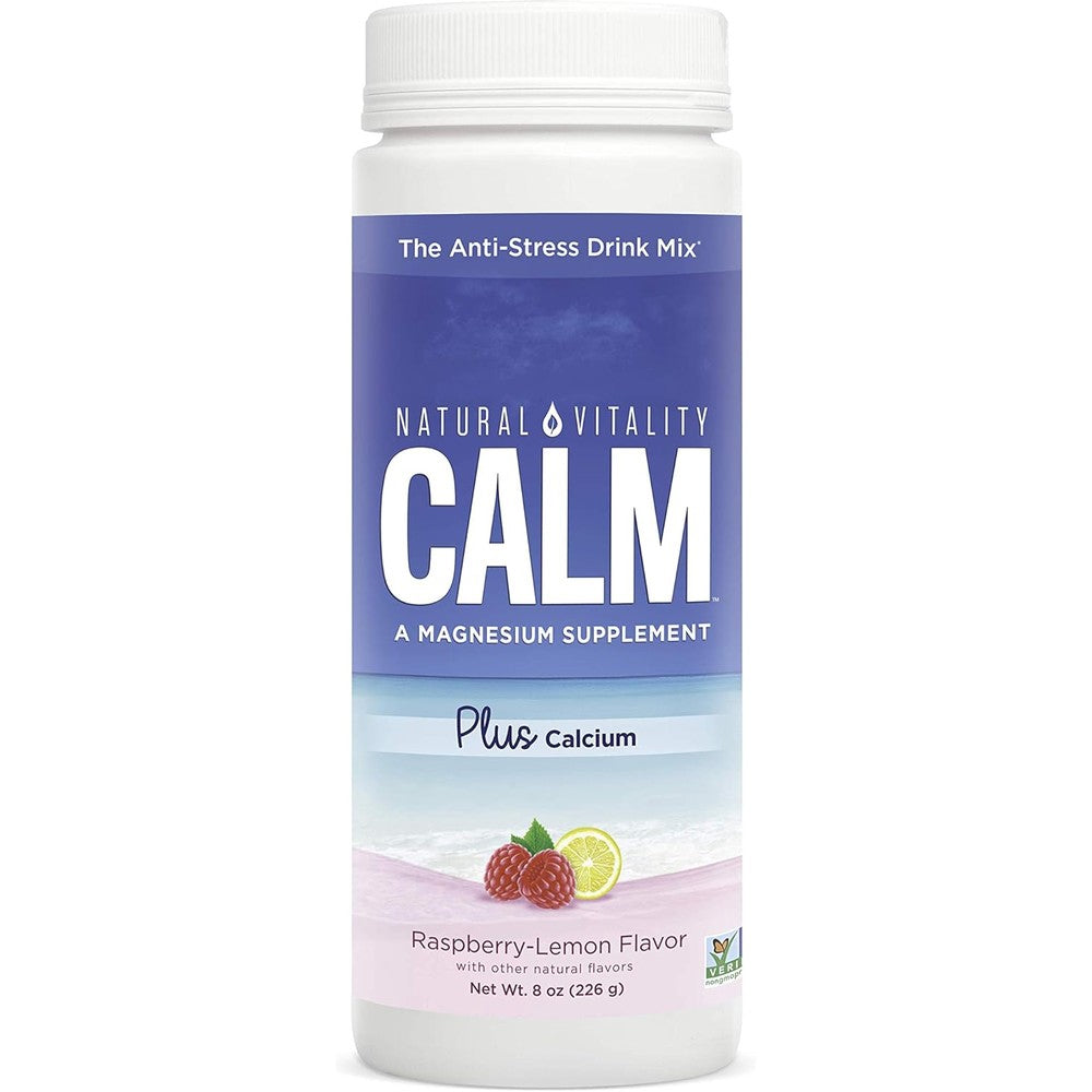 Natural Vitality Natural Calm Plus Calcium Raspberry Lemon, 8 Ounce