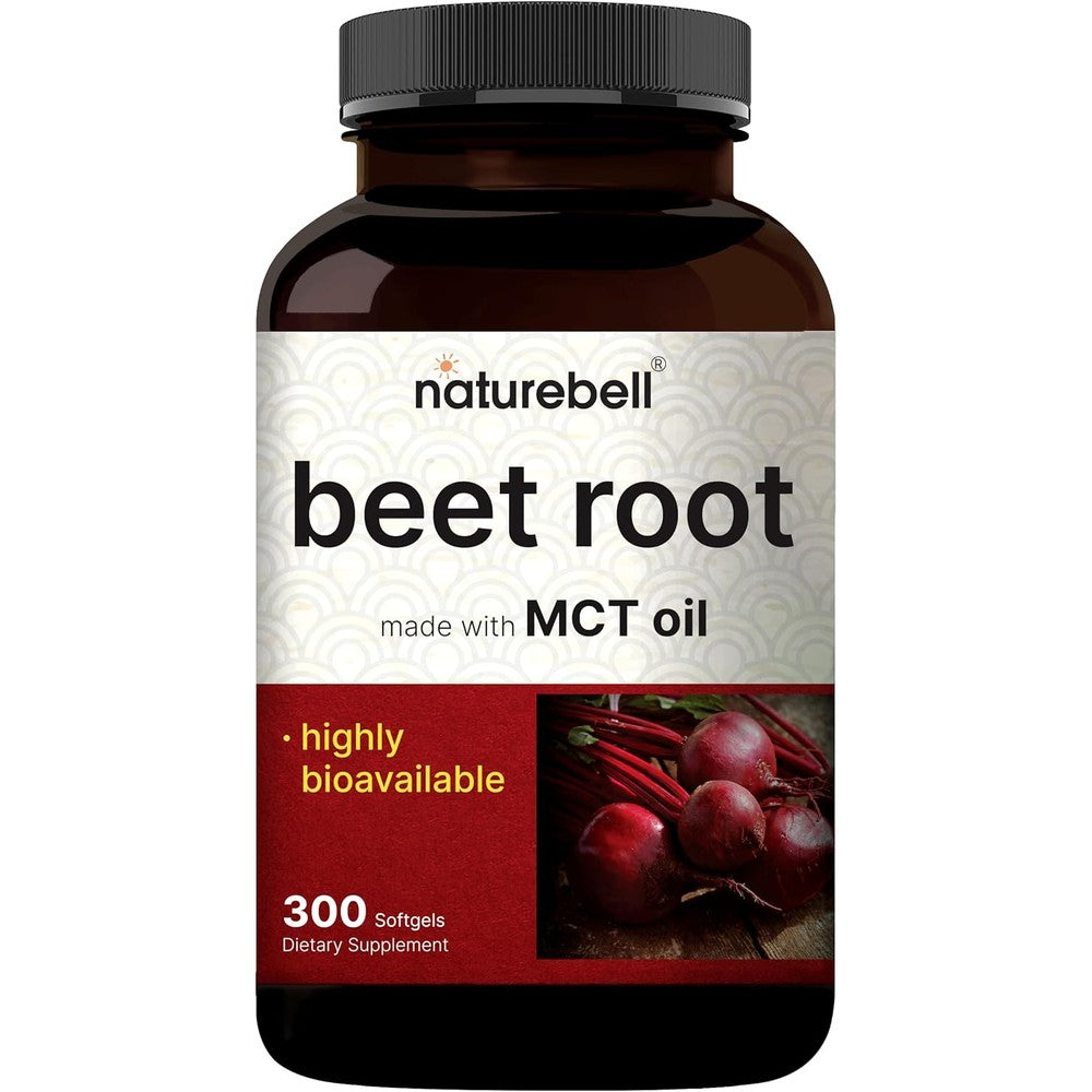 NatureBell Beet Root Extract 300 softgels bottle front view displaying the premium supplement label.