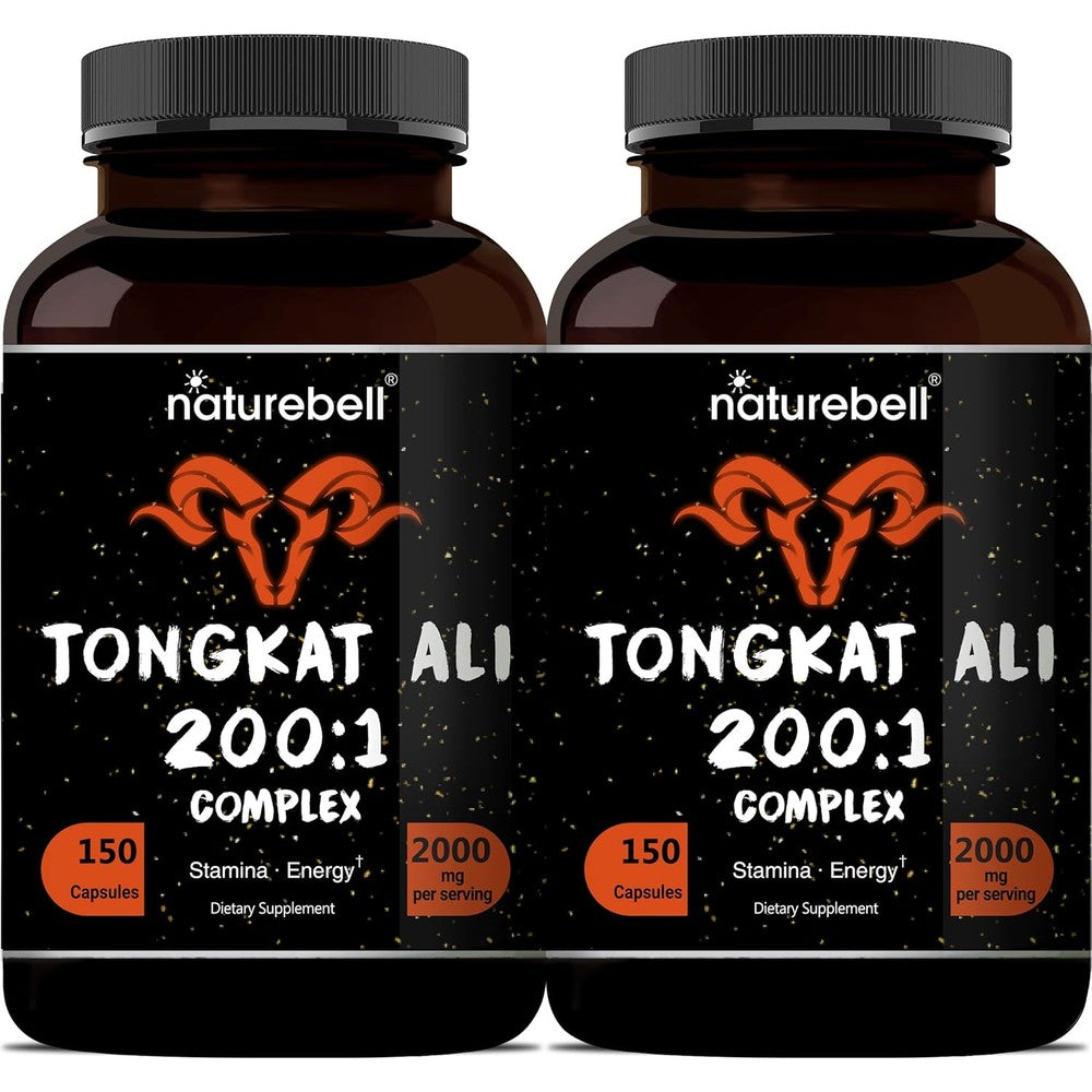 NatureBell Tongkat Ali 2000mg front view capsule bottle for men