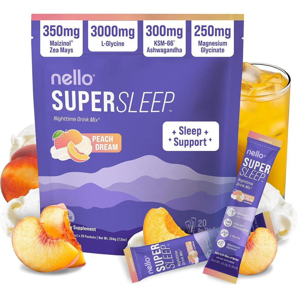 Nello Supersleep nighttime sleep support drink mix front view