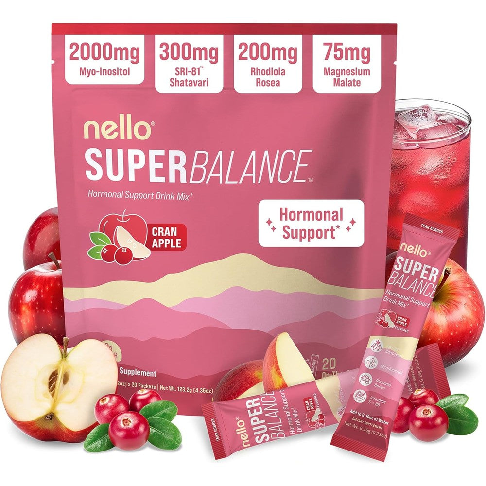 Nello Superbalance Hormonal Support Drink Mix front packaging view