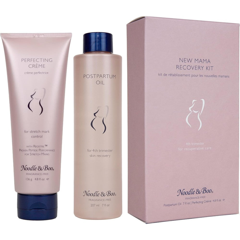 Noodle & Boo New Mama Skin Care and Recovery Kit - Perfecting Crme, Postpartum Oil - 4th Trimester, 11.8 fl. oz.