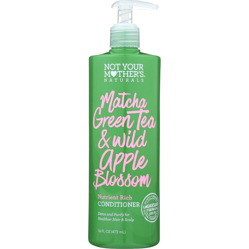 Not Your Mother's Naturals Matcha Green Tea Conditioner front view bottle showcasing the 16 fluid ounce packaging.