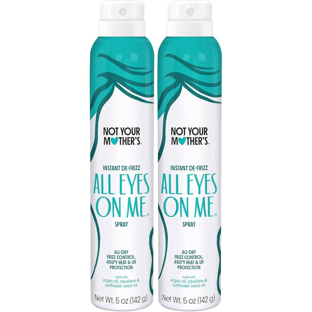 Not Your Mother's All Eyes On Me Instant De-Frizz Spray twin pack front view showing product packaging.