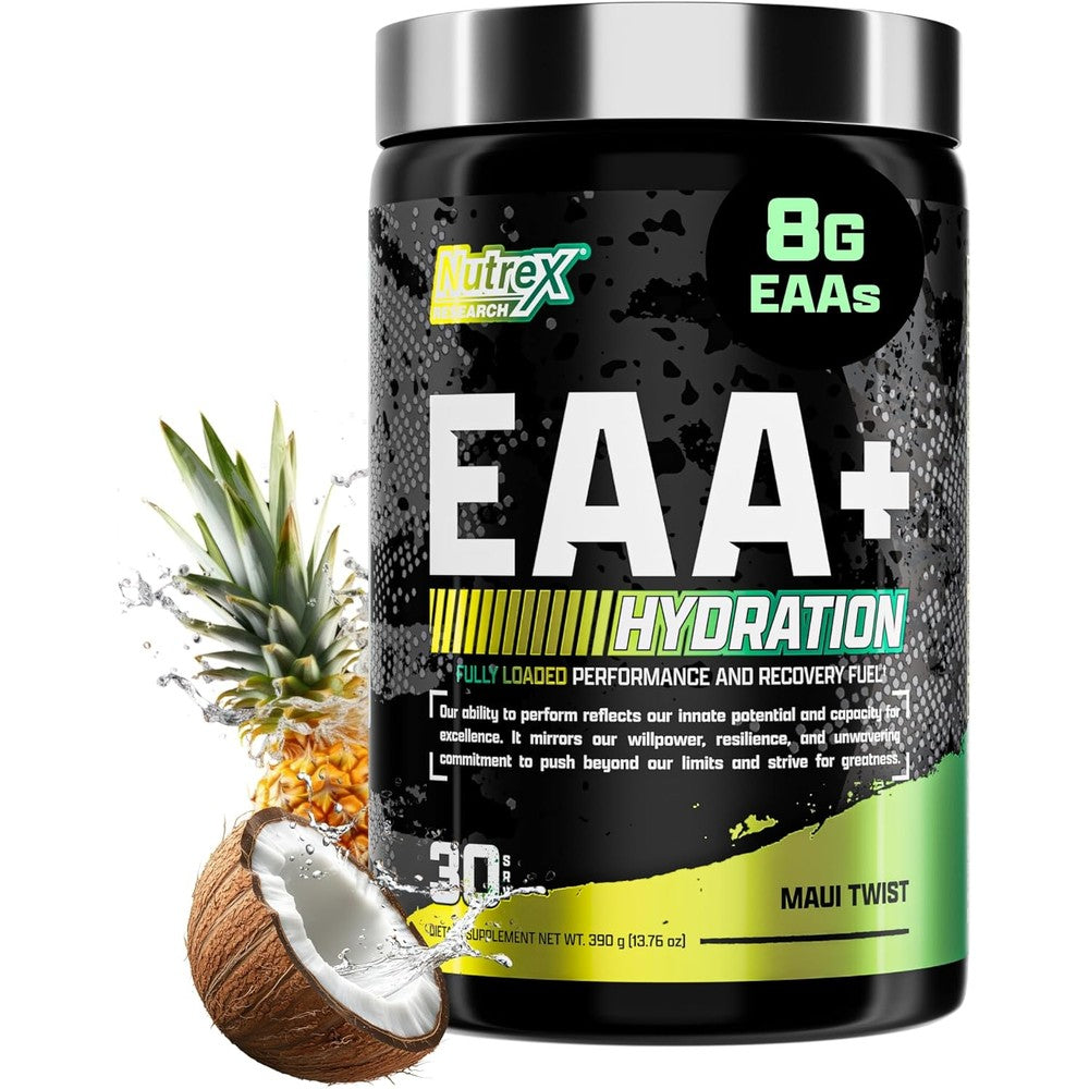 Nutrex Research EAA Hydration Maui Twist 30 Servings front tub view