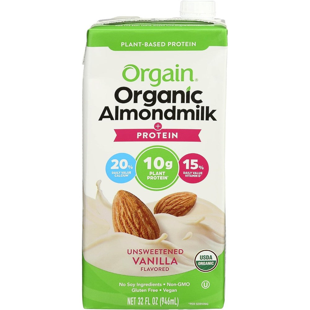 Orgain Organic Protein Almond Milk front view packaging