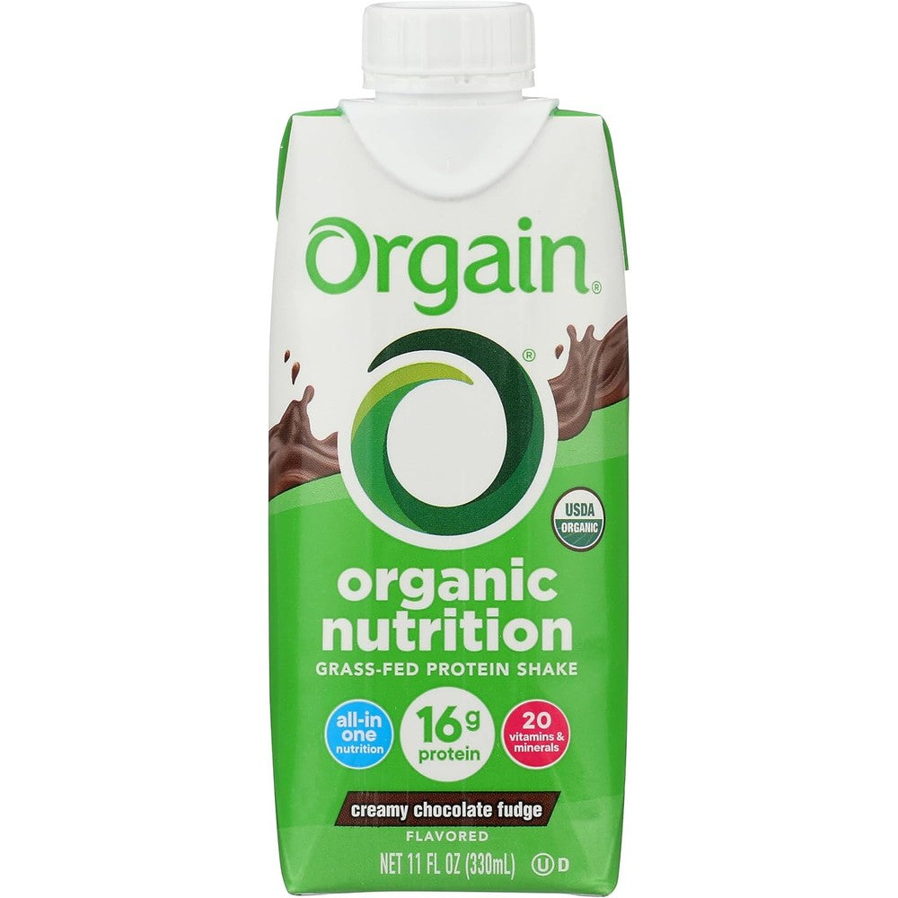 Orgain Organic Creamy Chocolate Fudge Drink Front View Authentic USA Import