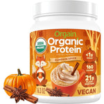 Orgain Organic Vegan Protein Powder Pumpkin Spice container front view