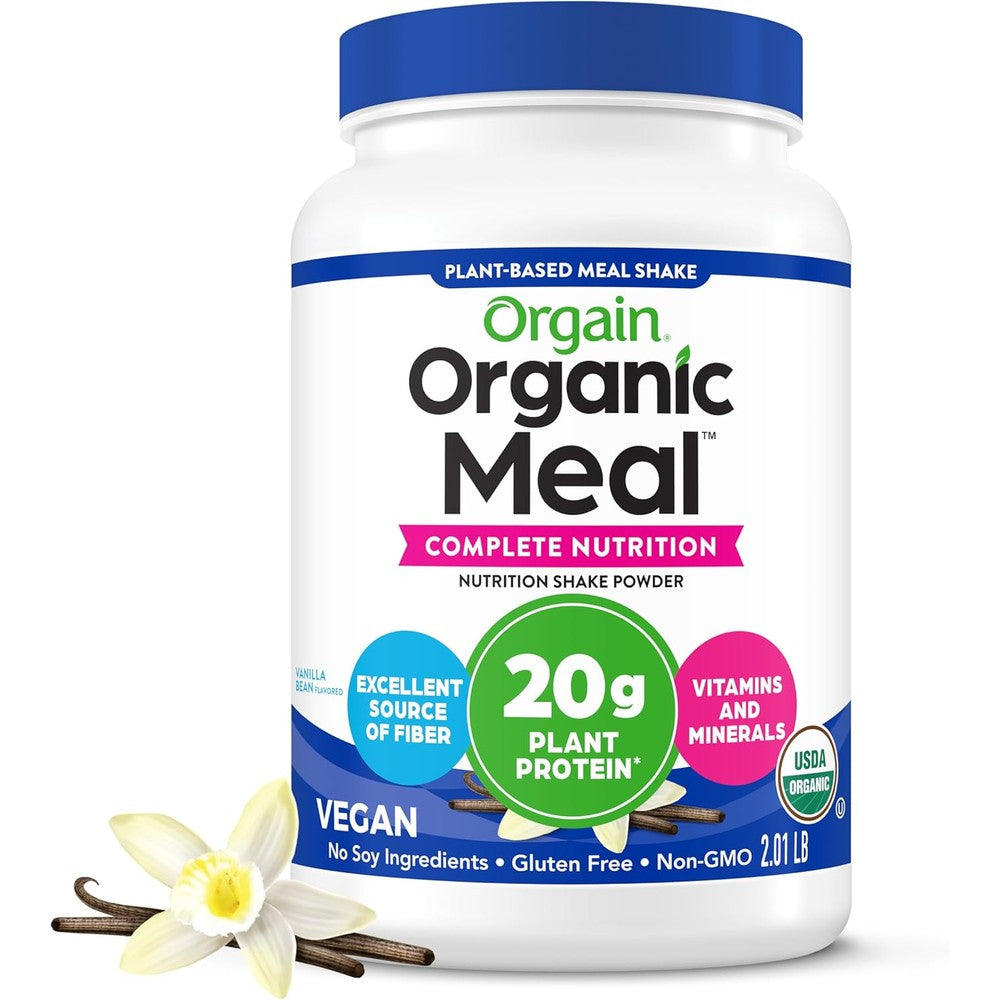 Orgain Organic Vegan Meal Replacement Protein Powder front view
