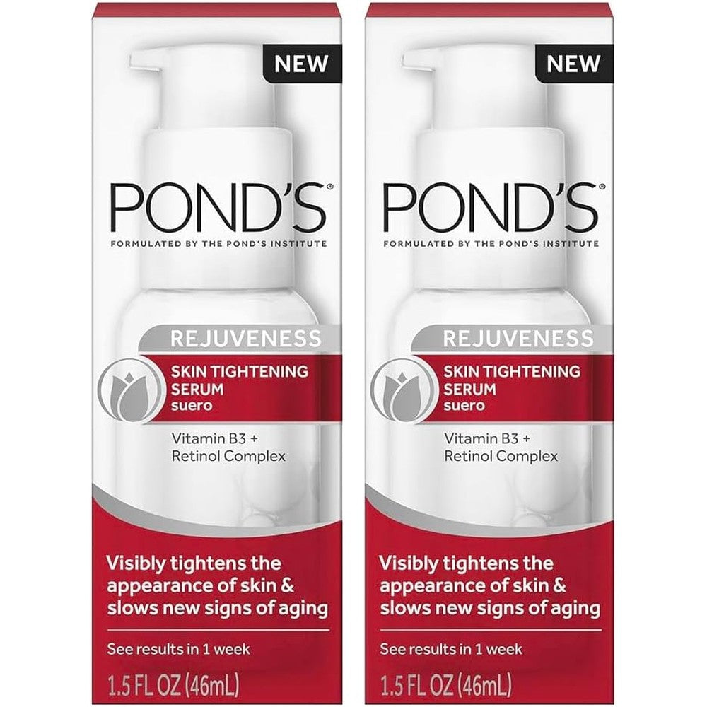 Pond's Skin Tightening Serum Visibly Tightens The Appearance Of Skin & Helps Slow New Signs of Aging Rejuveness Face Serum 1.5 Oz - 2 PACK
