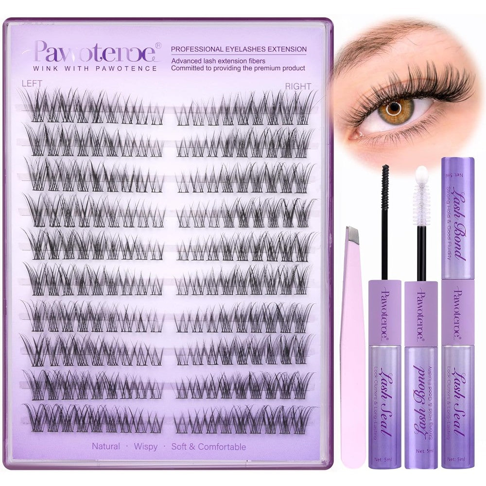Pawotence Wispy Lash Clusters Kit front packaging view