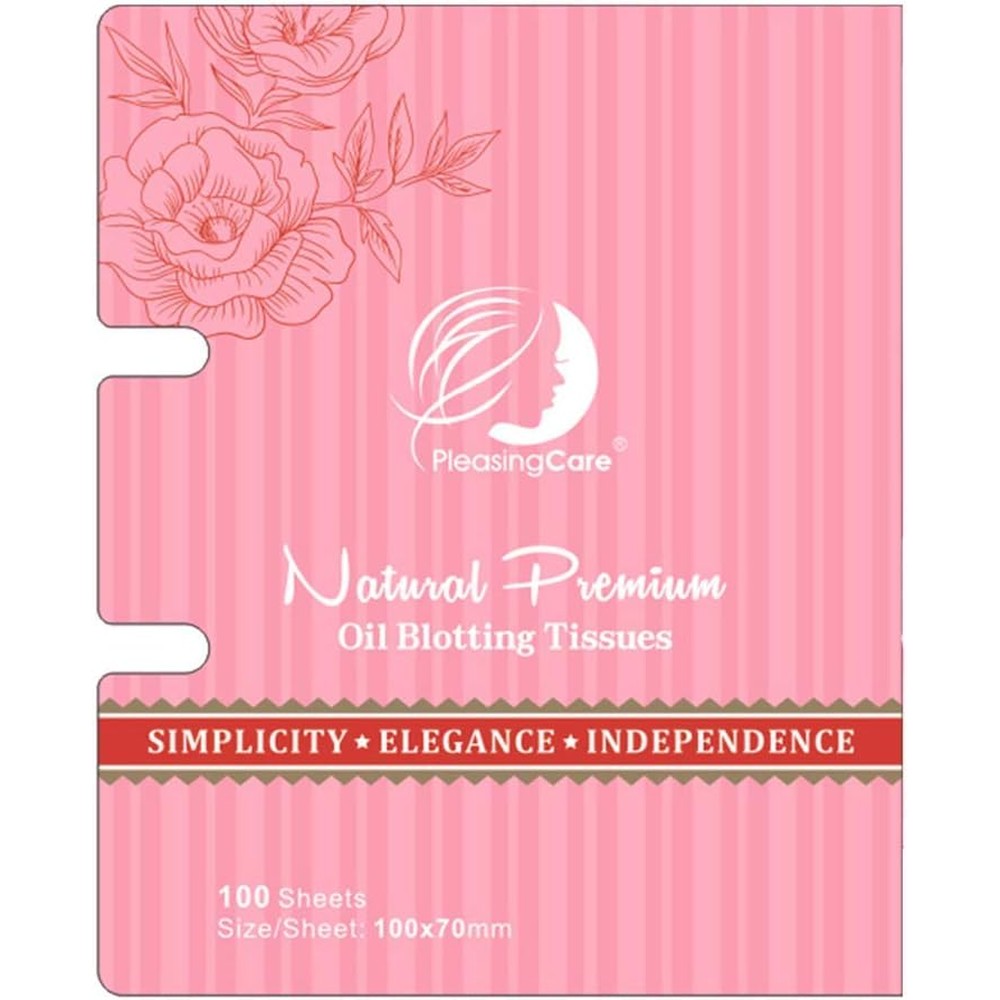 Rose Oil Blotting Sheets for Face, 100 Count Biodegradable Oil Absorbing Paper with Natural Rose Extract, Eco-Friendly Makeup-Friendly Blotting Papers for Oily Skin, Portable Face Sheets